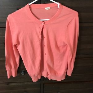J. Crew Pink/Salmon Cardigan